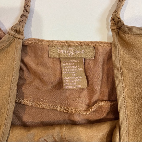 vintage forever21 brown babydoll halter top medium - Picture 6 of 8